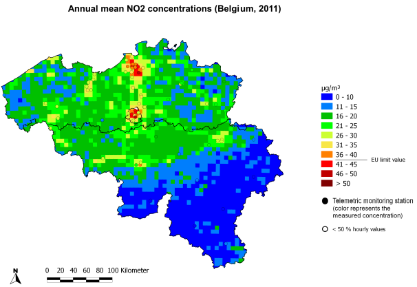 annual mean concentration 2011