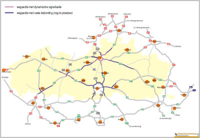 Wegsegmenten in Vlaanderen waar snelheidsbeperking van kracht is